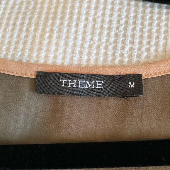 Peach and Dark Tan Fully lined Sheath Dress. Size M. - Picture 11 of 11